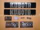 set de plaque constructeur Kubota B6000